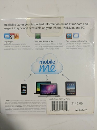 *Rare* Apple MobileMe Family Pack MC661Z/A (New in the Wrapper)