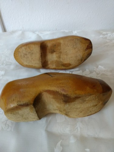 Hand Carved Klompen Wooden Dutch Shoes Clogs Holland Size Child 8