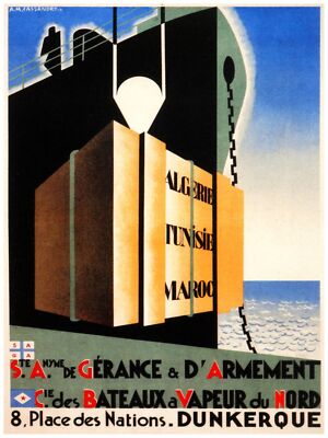 2559.Travel Algeria Tunisia Morocco Cruise steam ship Poster.Home decor interior