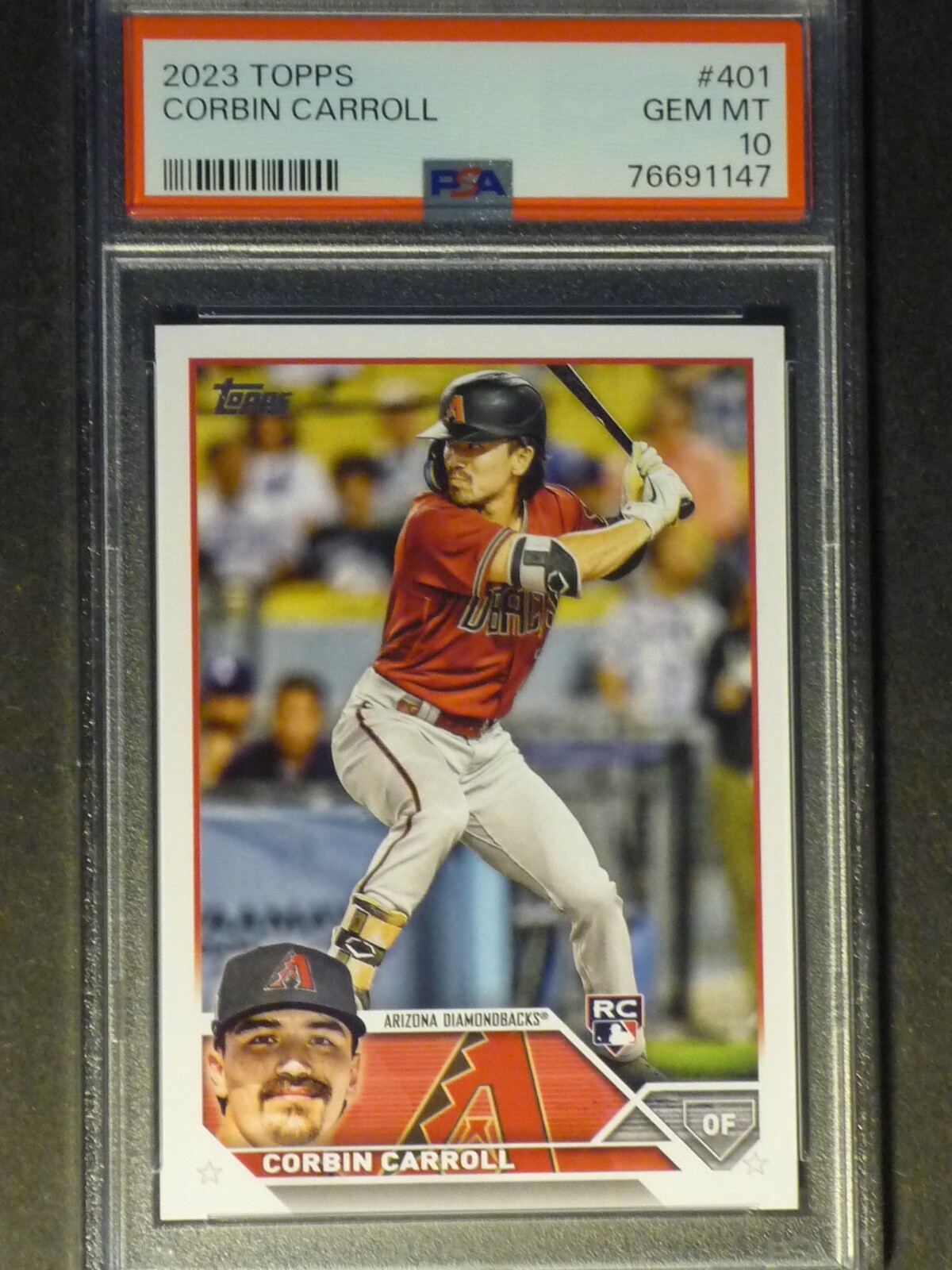2023 Topps Corbin Carroll RC #401 Diamondbacks PSA 10 GEM 2023 Topps Corbin Carroll RC #401 Diamondbacks PSA 10 GEM