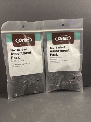 Lot Of Two   ORBIT 1/4 in Barbed Assortment 30-Pack for 1/4 #67431