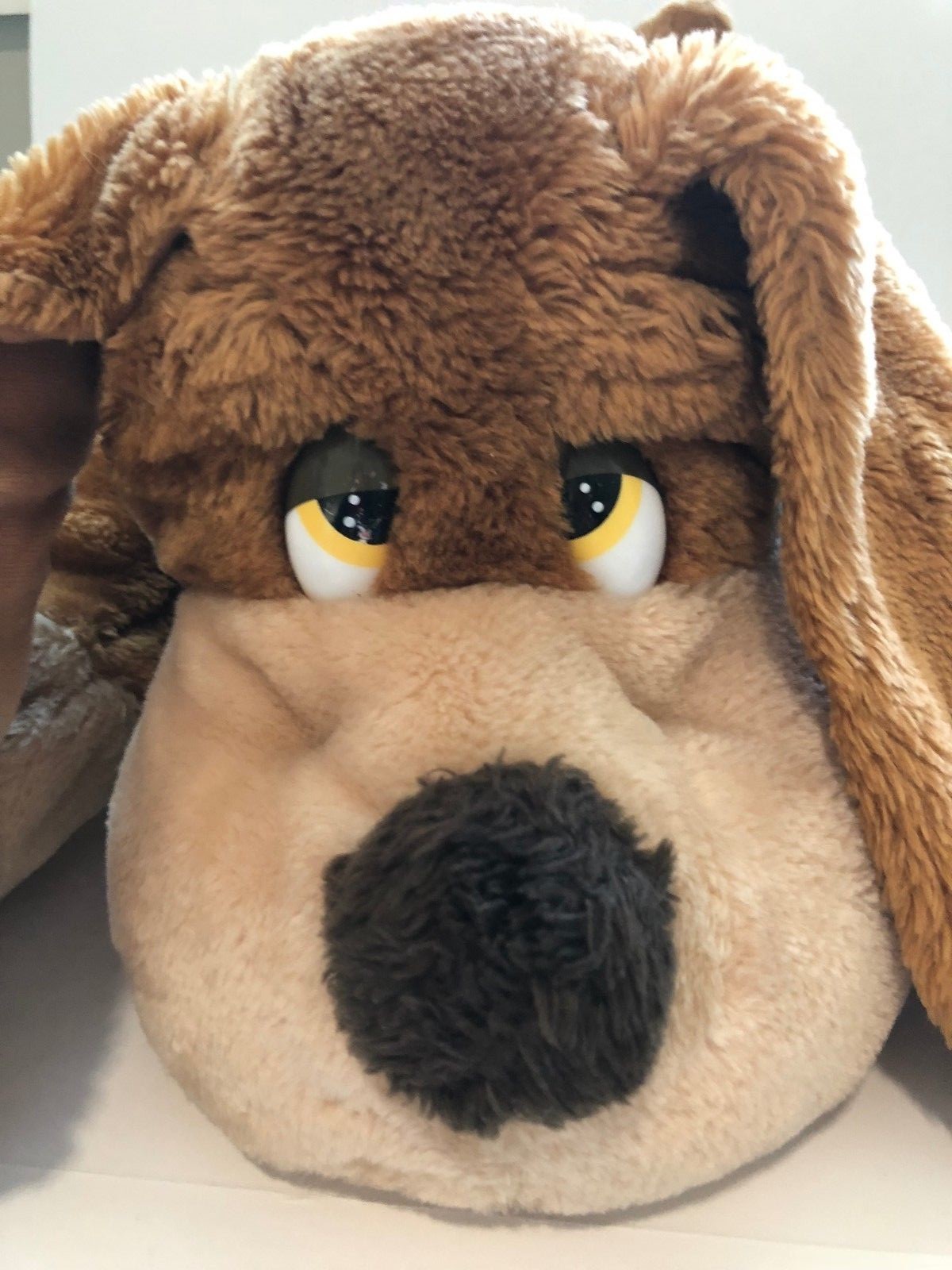 Vintage Russ Berrie Samuel Bassett Hound Plush Dog Brown 641 Floppy Ear Sad Eyes