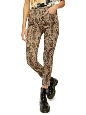 

Женские черные джинсы скинни с животным принтом FREE PEOPLE, подростковые, размер, Черный, OB1026916