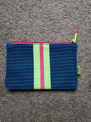 Ipsy Bag Blue Sport Mesh Glam Bag Makeup Cosmetics Bag