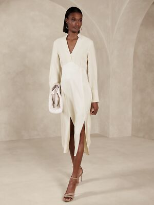 NWT Banana Republic Susana Midi Dress Stone Wash Sz 4