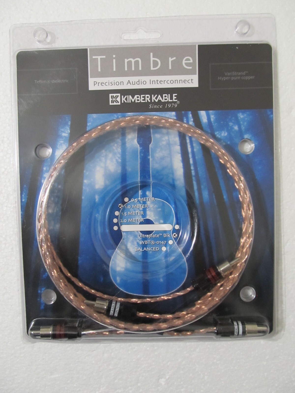 KIMBER KABLE Timbre 1m RCAケーブル Kimber Kable Timbre Varistrand 1 Meter Pair with Ultraplate
