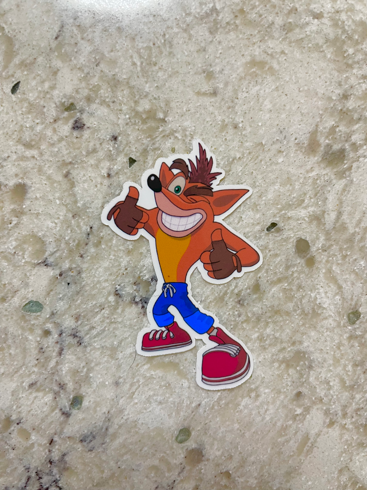 Crash Bandicoot Sticker l Gloss or Holographic Laminate l Waterproof Decal