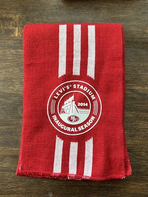 San Fran 49ers Red Scarf Levi Stadium Inaugural Season NFL SGA 11/27/2014 Giveaw