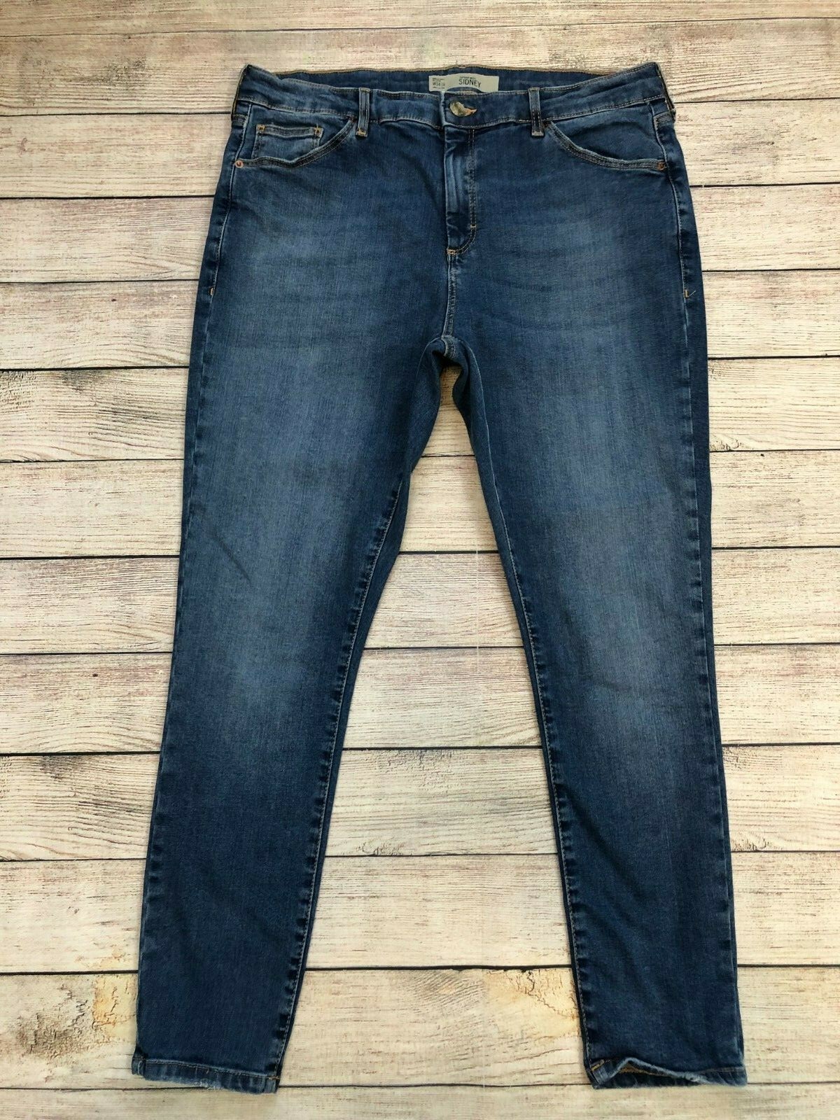 TOPSHOP Moto Sidney Cropped Jeans Size 34 Womens W34 to 30L Y51