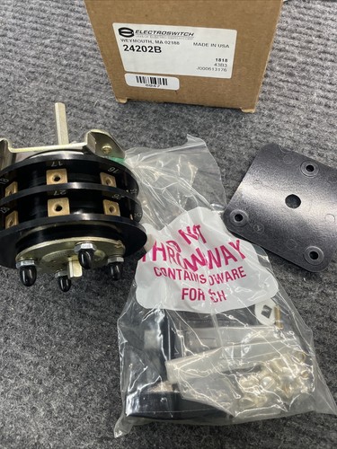 ElectroSwitch 24202B 20A 600V 2HP Rotary Knob Switch 8