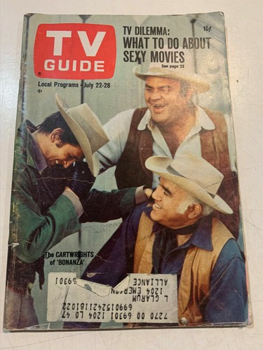 1967 TV Guide July 22 - Michael Landon - Bonanza; Barbra Streisand;Lost in Space