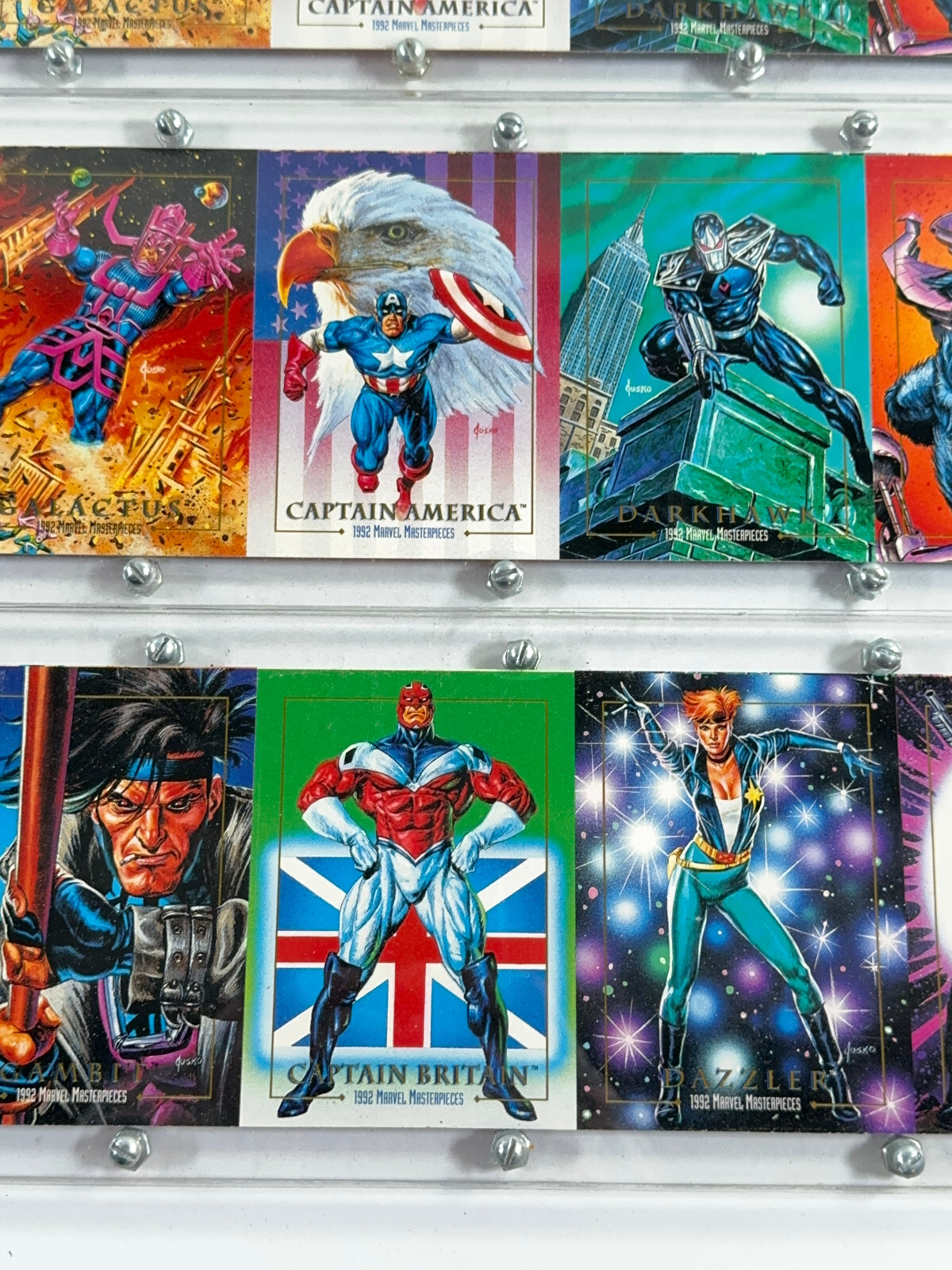 Skybox 1992 Marvel Masterpieces UNCUT SHEETS x6 LOOK cards