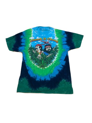 LIQUID BLUE CHEECH and CHONG TミュージックTシャツ Cheech and Chong Cheech and Chong Transfer Navy T-Shirt Tee