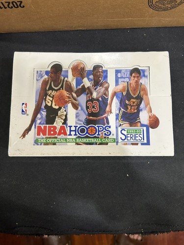 1992-93 NBA Hoops Series 1 Sealed Box 36 Packs Case Fresh