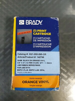 Brady M21-500-595-OR BMP21 Tape B- 595 Indoor/Outdoor Vinyl Film  1/2 x 21' #7