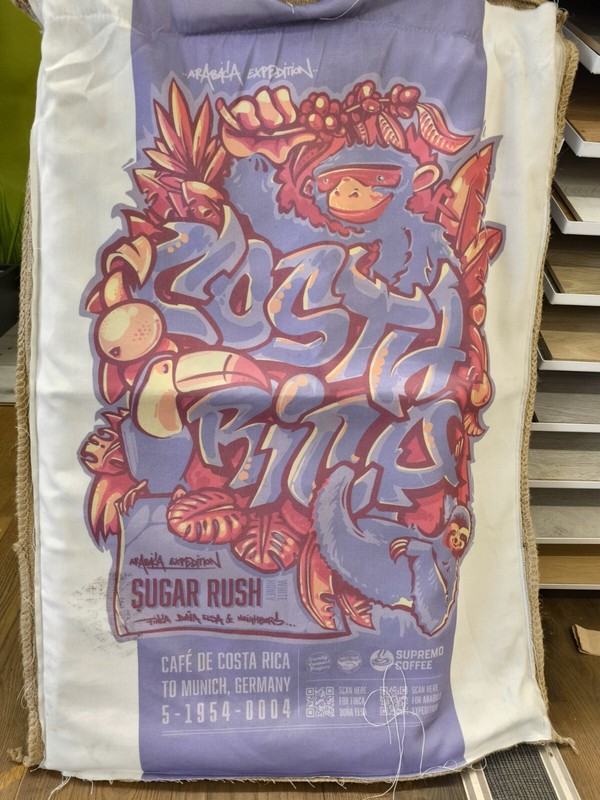 Weihnachtsaktion 2 StÃ¼Ck Kaffesack Costa Rica L 67x120 Leinen Auf Jute .Unikate 