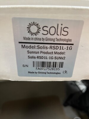 NEW Solis Solis-RSD1L-1G PV Rapid Shutdown Device 600V 20A NEMA 4X