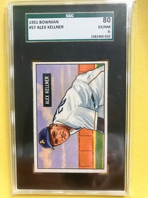 1951 Bowman # 57 Alex Keller Philadelphia Athletics SGC 6 EX-MT