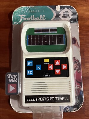 Mattel - Basic Fun Electronic Football Handheld Game 2018 New In Box Tested