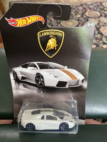 HOT WHEELS Lamborghini Reventon Coupe White Car Gold Stripe