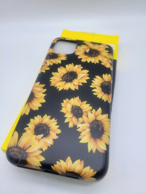 iphone 11 Jetech Phone Case Black With Sunflowers