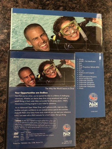 PADI Adventures in Diving Scuba Manual And DVD