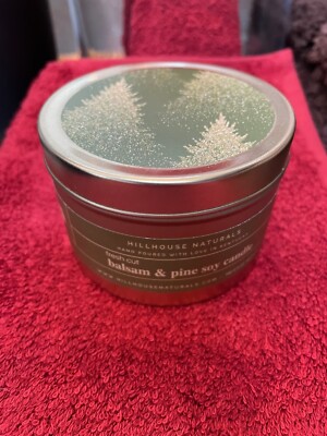 Balsam and Pine Holiday best selling soy Candle tin 6.5 oz Made in USA