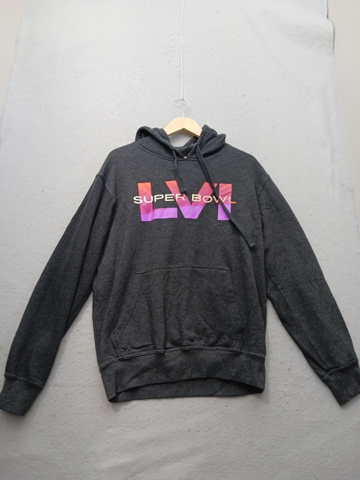 Starter Men's Hoodie Size M Charcoal Gray SUPER BOWL LVI Graphics