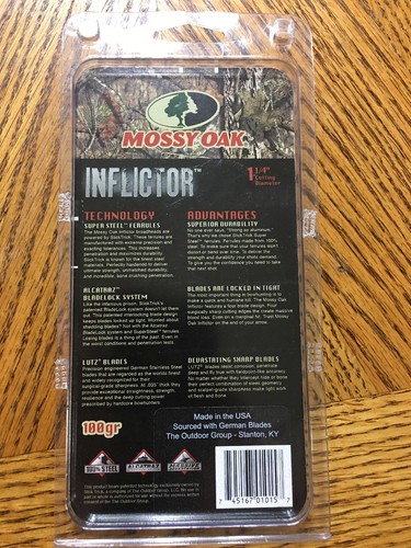 Mossy Oak Inflictor Broadheads, 100gr, 1-1/4