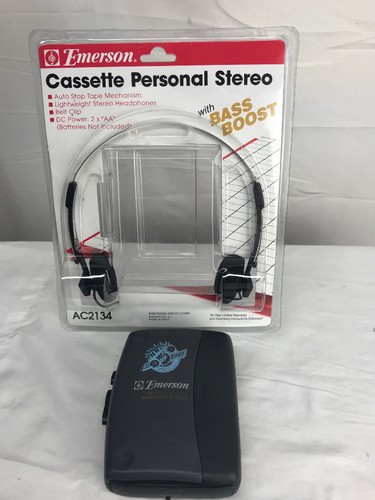 Emerson Personal Stereo Cassette Player Bass Boost Portable Walkman AC2134