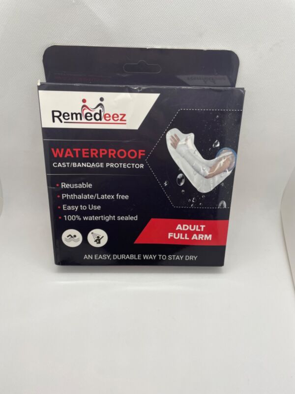 Remedeez Waterproof Cast/Bandage Protector - Reusable & Watertight Sealed - NIB!