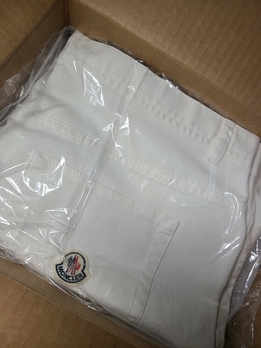 Pre-owned Moncler $399  White Cotton Denim Jeans Slim Mens Eu 56/40r