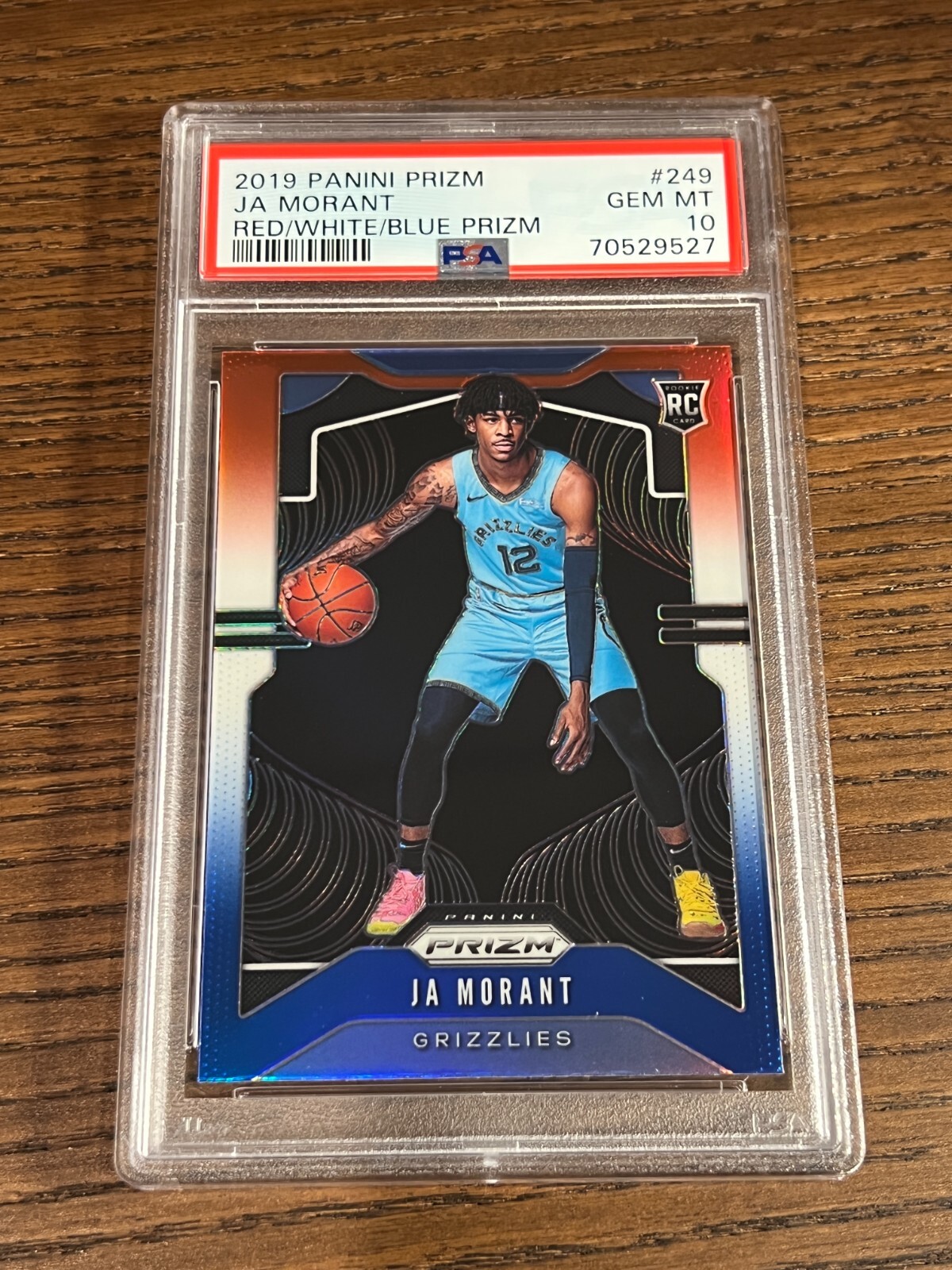 PSA 10 2019-20 Panini Prizm Ja Morant Red White Blue Prizm PSA 10 2019-20 Panini Prizm Ja Morant Red White Blue Prizm
