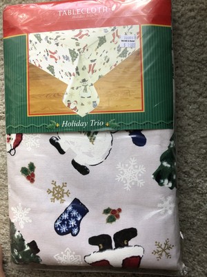 Holiday Trio Tablecloth 60 X 102 Oblong Bed Bath & Beyond Brand New Christmas