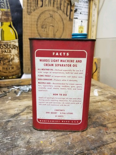 Vintage Light Machine & Cream Separator Oil Can - Montgomery Ward