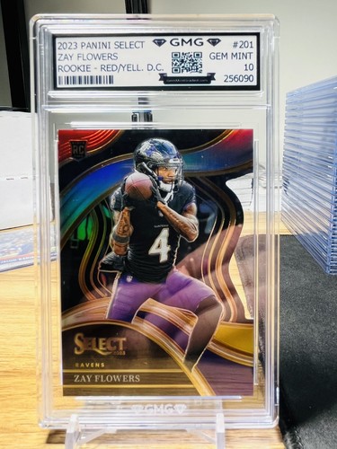 2023 Select Zay Flowers Rookie Red/Yellow Diecut GMG Graded