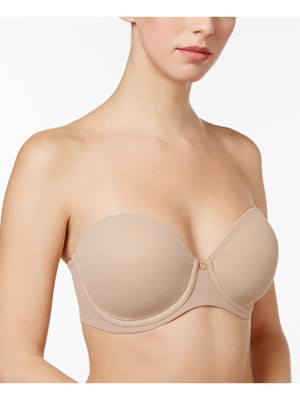

NATORI Intimates Бюстгальтер без бретелек  с бежевой лентой для быстрого высыхания косточек по бокам, Бежевый, 749146