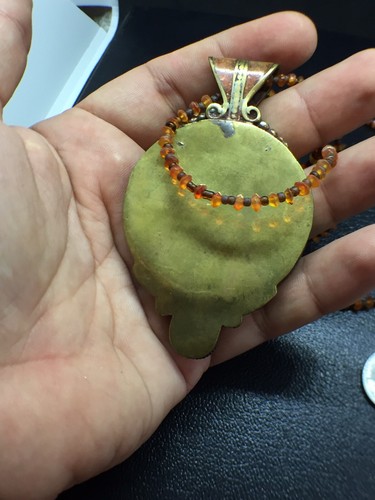 roman ancient Agate With Silver Beautiful Design Unique Style Nacklaces