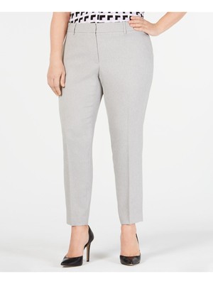 CALVIN KLEIN Womens Grey Wear To Work Pants Plus 14W