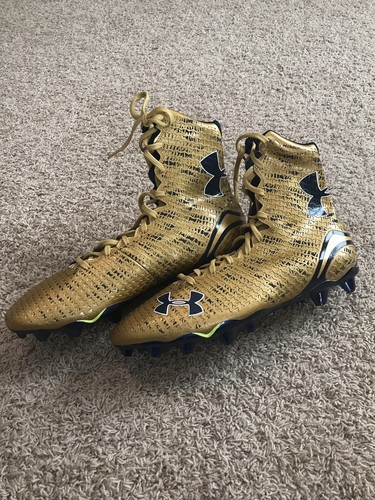 Notre Dame Irish Football Under Armour Team Issued 2015 Cleats New Size 15 ND