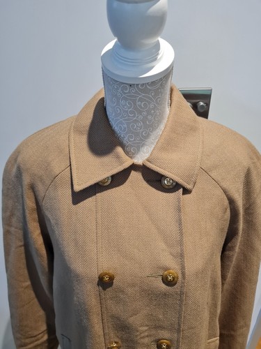 AVOCA Coat jacket women's Medium Ireland Beige Brown Vgc Vintage 80s 90s Prop