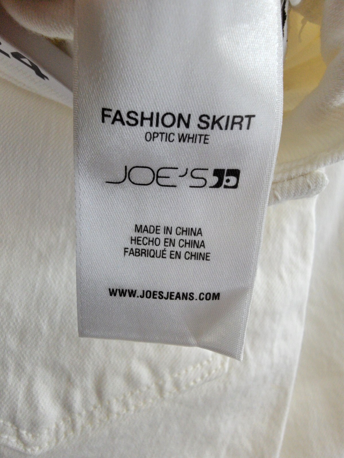 Joe's Jeans The Joplin Denim Skirt Women's 24 Optic White Button Zip Closure - Picture 13 of 16