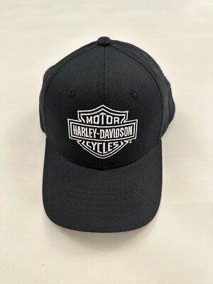 New Harley Davidson Logo Black Graphic Adjustable Snapback Hat Cap One Size