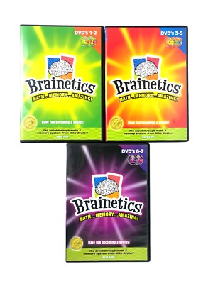 Brainetics! Math Memory Amazing 7 DVDs Genius Learning Breakthrough System