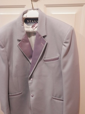 Light Purple Lavender Tuxedo Jacket Andrew Fezza Fusion Costume sz 48 L 48 long