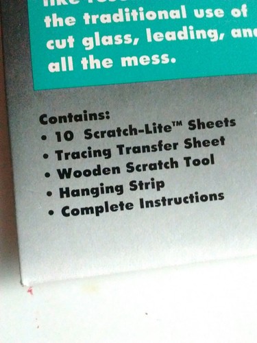 NEW 10-Pack Scratch-Art Scratch-Lite Stained Glass Sheets Kit Complete Tool Hang
