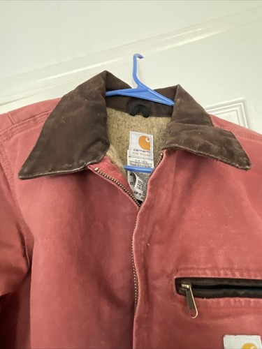 Carhartt Detroit Jacket USA Vintage Salmon Rose Pink WJ097 Carhartt Detroit Jacket USA Vintage Salmon Rose Pink WJ097