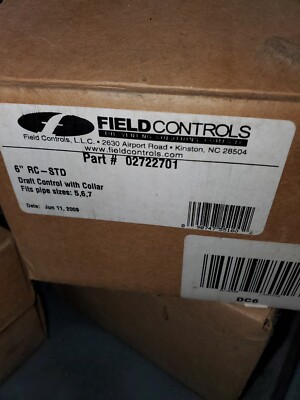 Field Controls 02722701 Draft Control Damper 6'' RC-STD Fits 4,5,6'' Pipe DC6 New