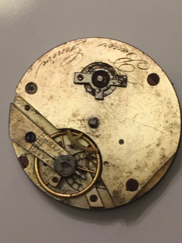 Rare Antique Bauer Geneve Keywind Pocket Watch Movement Dial Steampunk