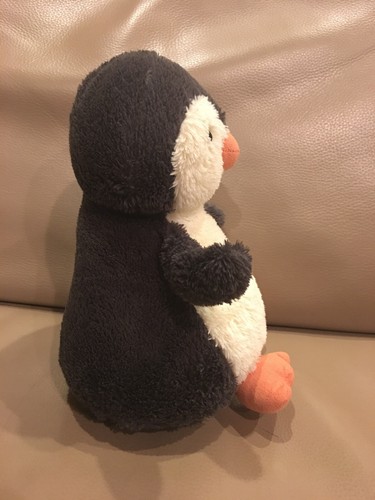 Jellycat Medium Peanut Penguin 9” Plush Soft Toy Stuffed Gray White HTF